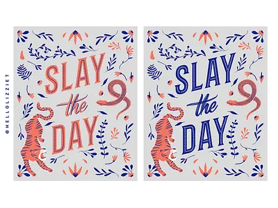 SLAY THE DAY illustration positive quote quote showusyourtype type design typeface typematters typographic typography typography art