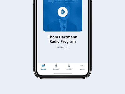 Live Stream Podcast Player Prototype app audio audio player hifi motion podcast product product design prototype stream ui