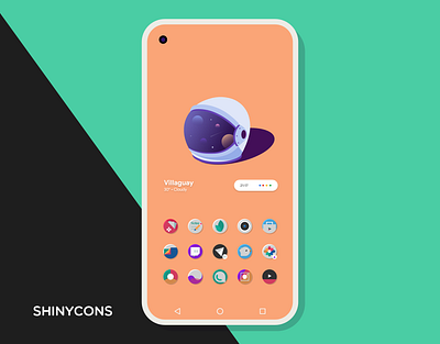 Shinycons android android app app design developer dribbble dribbble best shot flat graphic design graphic art icon design icon set icons ilustrator minimal minimalist new playstore space wallpaper