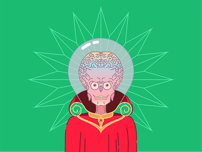 Mars Attacks Martian adobeillustrator alienillustration alienleader aliens digitalart digitalillustration graphicart graphicillustration lineart marsattack marsattacks martian martianaliens martianillustration martians ufo vectorart vectorillustration