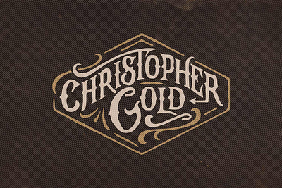 Christopher Gold Logo adobe illustrator badge band logo branding crest custom letering hand drawn hand drawn type hand lettering identity lettering logo rustic vintage vintage badge vintage lettering vintage logo western wild west