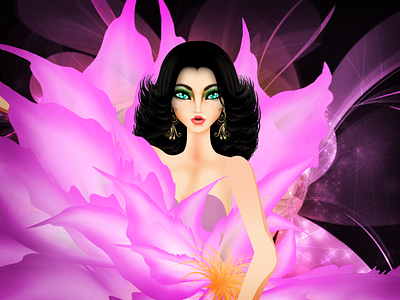 Jasmine Fashion Illustration fashion flower flower illustration illustration jazmin nature petal yazmin