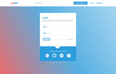 Login Page design