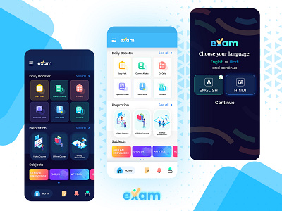 Exam Preparation application design e learning ecommerce education event exam exam preparation homepage illustration learning learning app learning platform menubar prepaid test test series