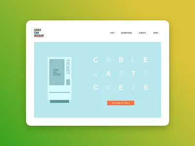 Cable Car Ticket branding design illustration ui