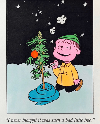 “I never thought it was such a bad little tree” christmas comics copic design illustration peanuts prismacolor watercolor