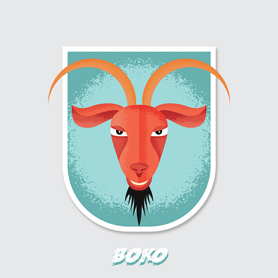 Boko adobe adobe illustrator design flat goat graphicdesign illustration organic organic art texture vector vectorart