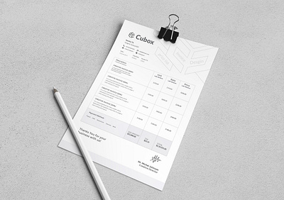 Invoice Design. corporate identity invoice menulist voucer