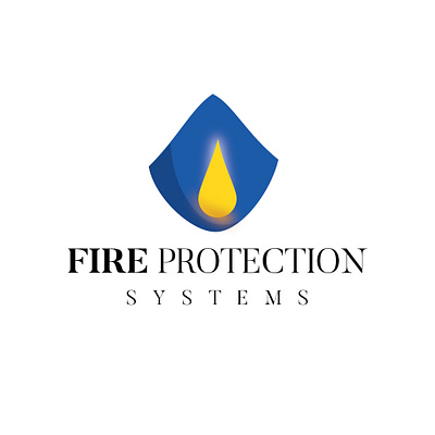 fire protection systems branding design icon logo minimal vector