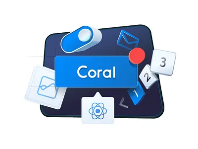 Coral illustrations reactjs ui