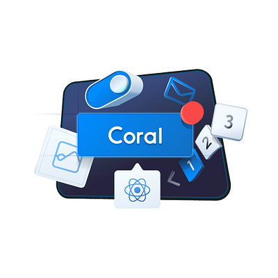 Coral illustrations reactjs ui