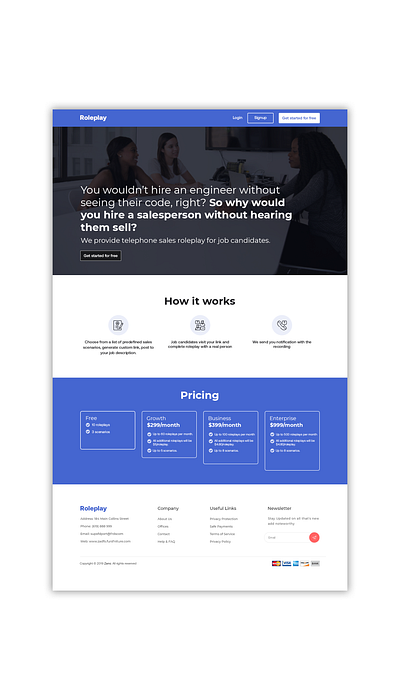 New webdesign for new startup clean creative flat simple ui