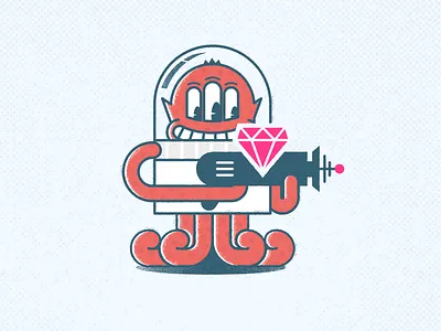 Meyvn Ruby sticker comercial illusration sticker vector