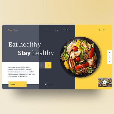 Book ov recipes app concept design flat food minimal recipe recipes ui ux web website