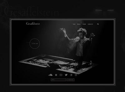 Gesaffelstein Website branding figma gesaffelstein logo musician webstie photoshop prototype ui ui design uiux ux ux design webdesign