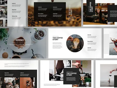 Kerinci Powerpoint Template branding coffee shop powerpoint coffeeshop corporate creative design creative market creative studio naturalistic powerpoint design powerpoint presentation template