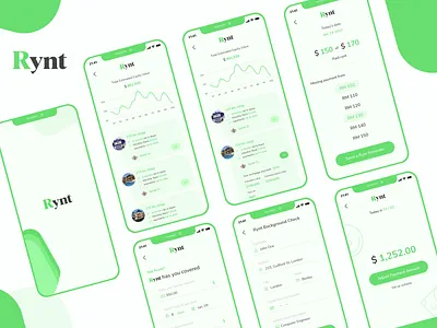 Rynt App brand identity branding design dribbble best shot interaction design interactive prototype mobile app design mobile ux design product design prototyping rent rent home rent house rental app trending trendy ui ux design user experience design user interaction user interface design visual design