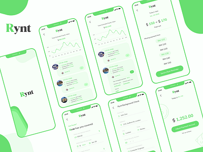 Rynt App brand identity branding design dribbble best shot interaction design interactive prototype mobile app design mobile ux design product design prototyping rent rent home rent house rental app trending trendy ui ux design user experience design user interaction user interface design visual design