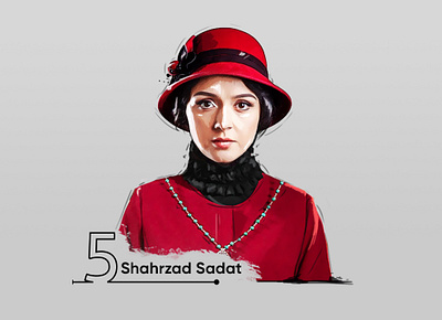 shahrzad saadat digital painting(taraneh alidosti) character design design digital painting digitalart photoshop shahrzad taraneh alidosti wacom web design