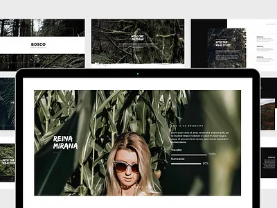 Bosco Powerpoint Template branding corporate creative design creative market creative presentation naturalistic powerpoint design powerpoint presentation template