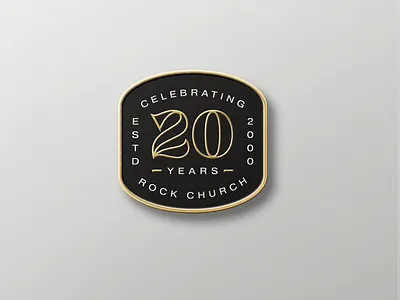 20 Year Anniversary Enamel Pin adobe illustrator anniversary logo logo badge