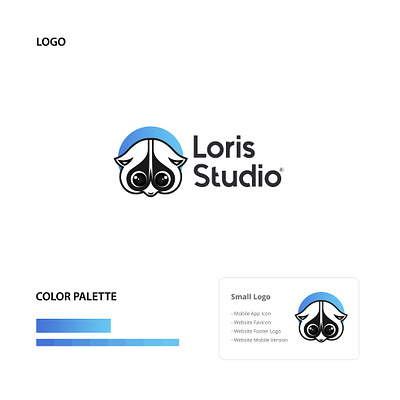 Loris Studio | Brand Identity | 2020 2020 animal blue brand branding character color graphic identity identity branding iran logo logo design logodesign logotype loris loris studio saeededrisi shiraz tehran