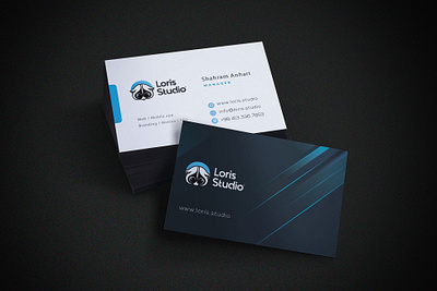 Loris Studio | Brand Identity | 2020 blue brand identity branding card visit design graphic illustration iran logo loris photoshop saeed edrisi shiraz tehran ux vector