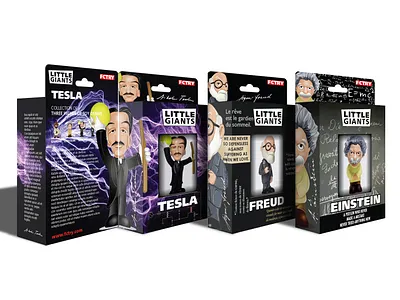 Little Giants toys 3d einstein figure freud graphic design tesla toy