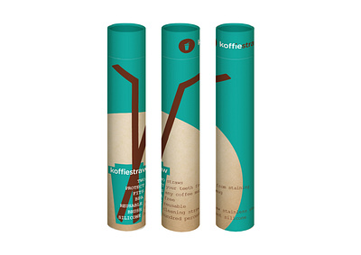 koffiestraws 3d bag coffee coffee shop graphic design protect straw tube