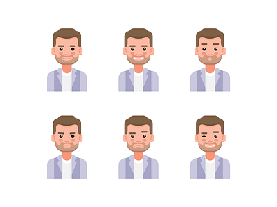 9 yaya.ru character emotions character character design design emotions flat illustration man minimal ui vector