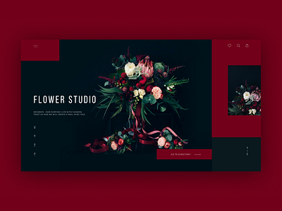 online store Flower Studio color flower shop store ui ui ux design uiux ux webdesign website website design