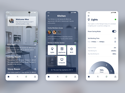 Lightof - Electricity Handler Application application creative design electricity handle iot typography ui uiux ux