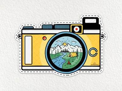 Camping Adventure Patch Sticker Design adventure badge camping emblem logo mountain patch travel vector vintage