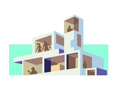 Stories building flat illustration illustration lifestyle people