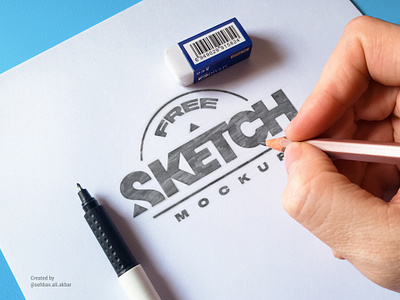 3 FREE Realistic Sketch Mockups branding identitydesign logo design mockup mockup psd photoshop presentation design psd mockup sketch sketchbook
