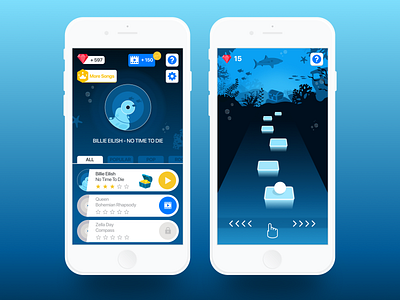 Mobile concept Tiles Game app design game illustration mobile music ui ux