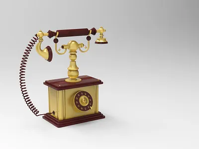 Vintage Telephone 3D Model