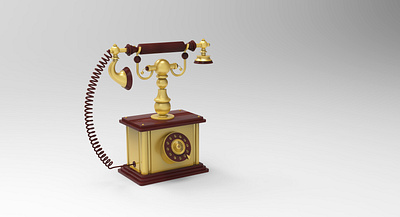 Vintage Telephone 3D Model
