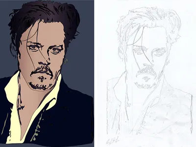 Johnny depp art artwork branding cartoon cartoon character cartoon illustration design illustration art photoshop vector art vector design vector illustration vector illustrations vector portrait