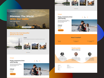 Travel organization - landing page adobe xd landingpage travel ui ux ui design ux design web design website