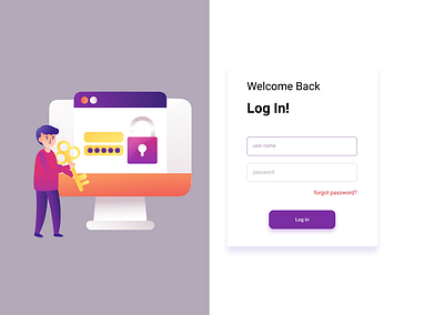 login page design web website