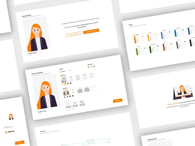 Louise - product design assistant character design custom design digital illustration insurance insurance app insurtech products profile ui ux ui design usability ux design vector