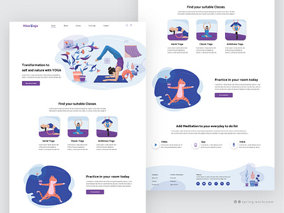 yoga website design illustration ui ux web website website concept website design yoga yoga website