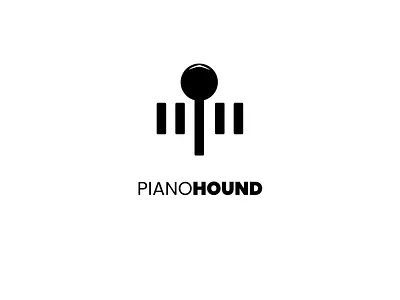 Piano Hound Logo design illustration logo vector