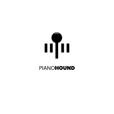 Piano Hound Logo design illustration logo vector