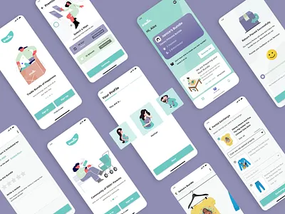 Kid's Subscription Clothing App apparel design ecommerce kids clothes kids clothing mobile ui ux