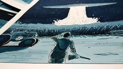 Strangers comic - Illustration 2017 sketching ink zoom P4 appearance blue character design illustration art illustrator