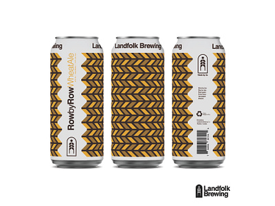 Landfolk Brewing - RowByRow Can Label beer beer art beer can beer label beer labels brand identity design branding branding design brewery brewery branding brewery logo craft beer craftbeer design folk illustration landingpage logo logo design typography