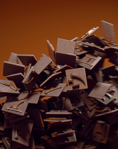 Chocolate Katakana 3d 3dart cgi chocolate cinema4d education freelance japanese languages mexico product redshift redshift3d render