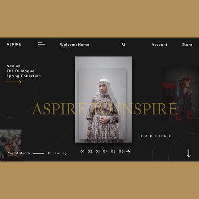 Aspire branding design minimal ux web